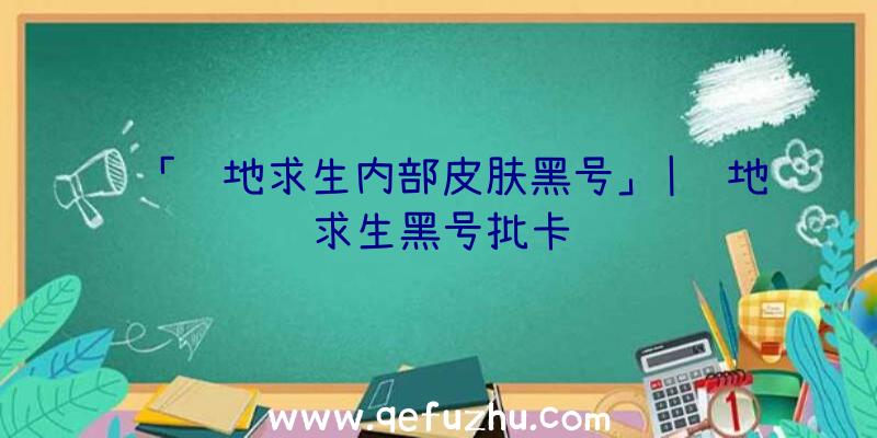 「绝地求生内部皮肤黑号」|绝地求生黑号批卡